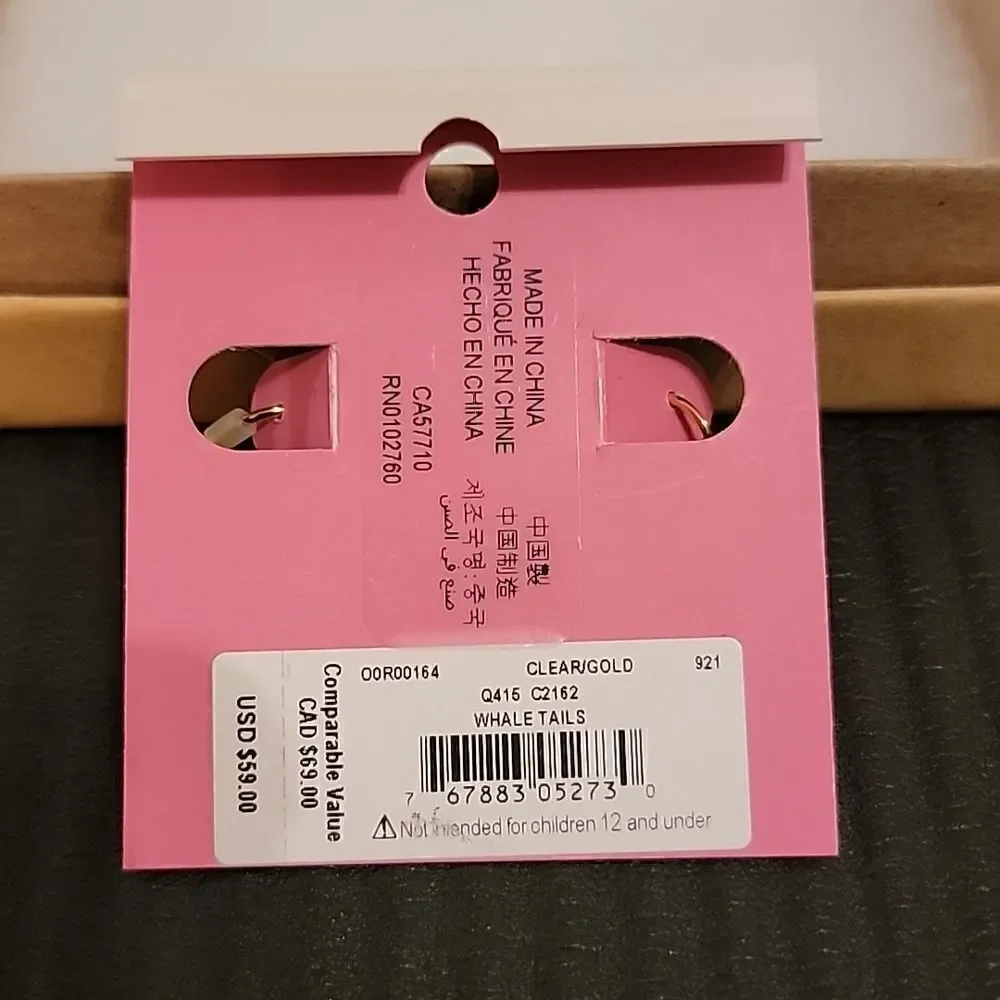 Kate Spade Whale Tale dangle earrings